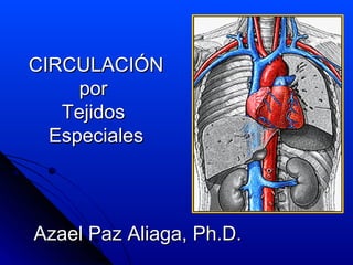 CIRCULACIÓN
     por
   Tejidos
  Especiales



Azael Paz Aliaga, Ph.D.
 