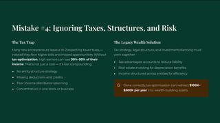 Compounding Mistake 5 Common Mistakes High Earners Make Chasing Entrepreneurship for ...