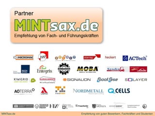 MINTsax.de   Empfehlung von guten Bewerbern, Fachkräften und Studenten
 