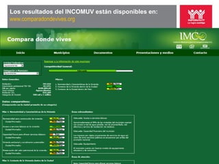 Los resultados del INCOMUV están disponibles en:
www.comparadondevives.org
 