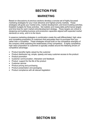 5. Comprehensive Strategic Business Plan Template