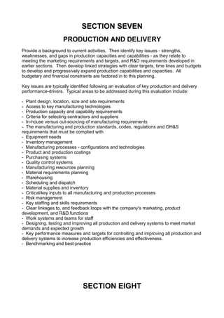 5. Comprehensive Strategic Business Plan Template