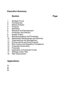 5. Comprehensive Strategic Business Plan Template