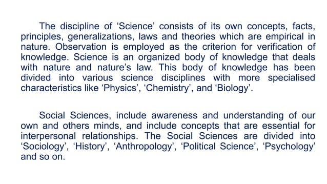 5 concept of disciplines and their relation to various school subjects ...