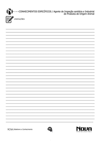 Conhecimentos específicos / Agente de Inspeção sanitária e Industrial
de Produtos de Origem Animal
ANOTAÇÕES

————————————————————————————————————————————————————
————————————————————————————————————————————————————
————————————————————————————————————————————————————
————————————————————————————————————————————————————
————————————————————————————————————————————————————
————————————————————————————————————————————————————
————————————————————————————————————————————————————
————————————————————————————————————————————————————
————————————————————————————————————————————————————
————————————————————————————————————————————————————
————————————————————————————————————————————————————
————————————————————————————————————————————————————
————————————————————————————————————————————————————
————————————————————————————————————————————————————
———————————————————————————————————————————————————
———————————————————————————————————————————————————
————————————————————————————————————————————————————
————————————————————————————————————————————————————
————————————————————————————————————————————————————
————————————————————————————————————————————————————
————————————————————————————————————————————————————
————————————————————————————————————————————————————
————————————————————————————————————————————————————
————————————————————————————————————————————————————
————————————————————————————————————————————————————
————————————————————————————————————————————————————
————————————————————————————————————————————————————
————————————————————————————————————————————————————
————————————————————————————————————————————————————
————————————————————————————————————————————————————
————————————————————————————————————————————————————

Didatismo e Conhecimento

62

 