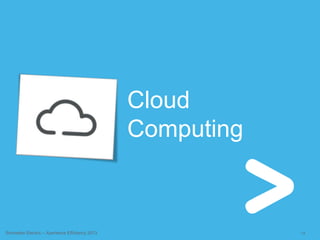 14Schneider Electric – Xperience Efficiency 2013
Cloud
Computing
 