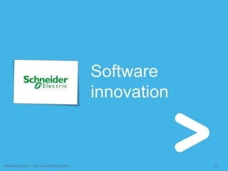 24Schneider Electric – Xperience Efficiency 2013
Software
innovation
 