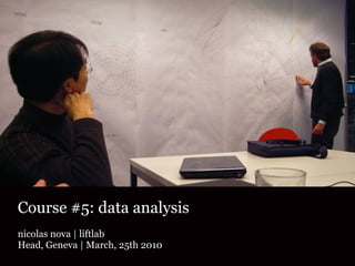 Course #5: data analysis
nicolas nova | liftlab
Head, Geneva | March, 25th 2010
 