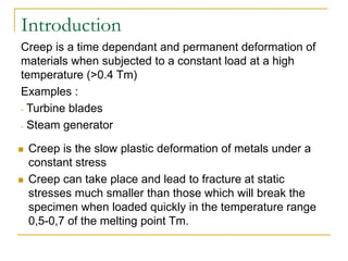 Comprehensive Overview of Creep Phenomenon in Materials Engineering | PDF