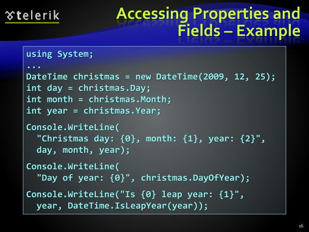 5. c sharp language overview part ii | PPT