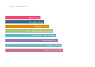 La Moda // George Simmel // Índice




                                     Moda / Imitación

                                     La moda por la Moda

                                            El Tiempo en la Moda

                              Moda de Clases / La Moda en la Sociedad

                                        Loco por la Moda / Hostil de la Moda

                                                        La Moda / Mujer / Traje

                                                              La Moda y la Economía

                                                            Resumen / Conclusión Texto
 