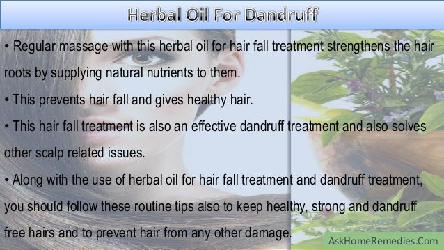 Herbal Oil For Dandruff And Hair Fall Treatment