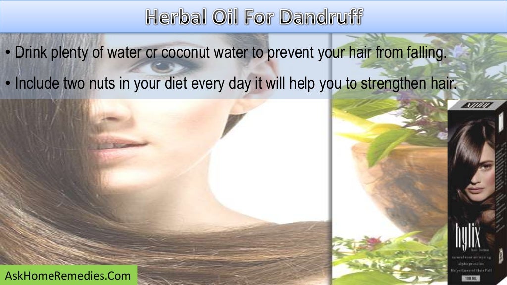 Herbal Oil For Dandruff And Hair Fall Treatment
