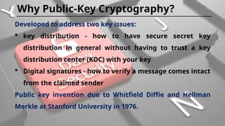 Data_Security Public Key Cryptography used to encrypt messages, and ...