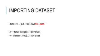 IMPORTING DATASET
dataset = pd.read_csv(file_path)
X= dataset.iloc[:,1:2].values
y= dataset.iloc[:,2:3].values
 