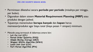 Comprehensive Guide to Discrete Demand Inventory Models: LFL, POQ, and ...