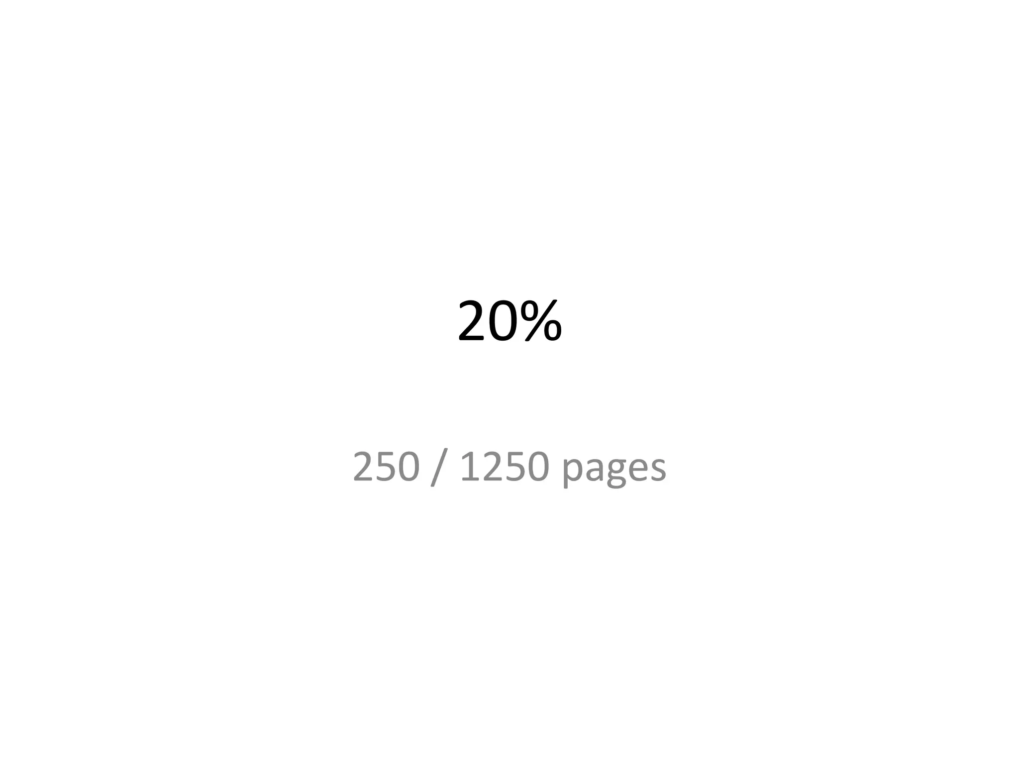 20%

250 / 1250 pages
 