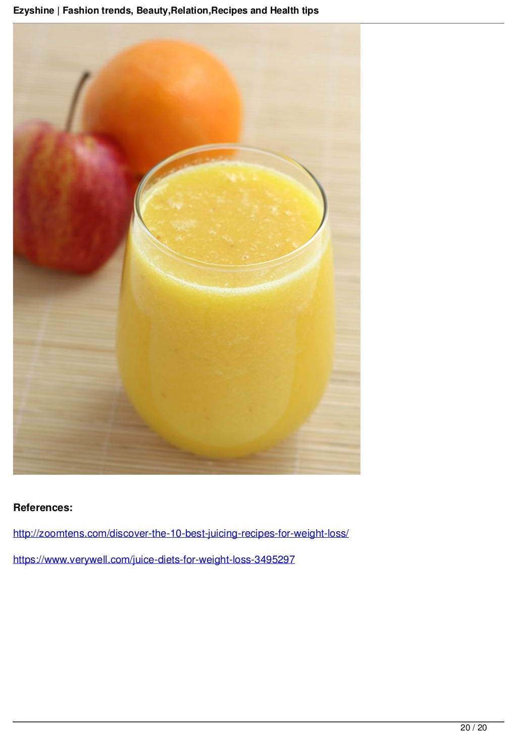 Effective Fruit Juice Recipes for Weight Loss