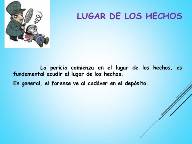 5° el lugar de los hechos