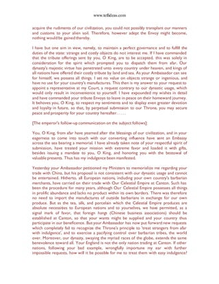 5. Emperor Qianlong's Letter to King George III | PDF