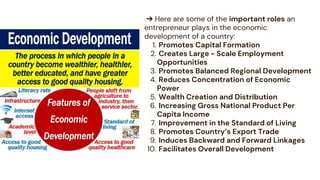 Role In Economic Development ENTREPRENEURSHIP AND ECONOMIC DEVELOPMENT | PDF