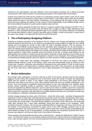 Beyond Theory: e-Participatory Budgeting and its Promises for eParticipation