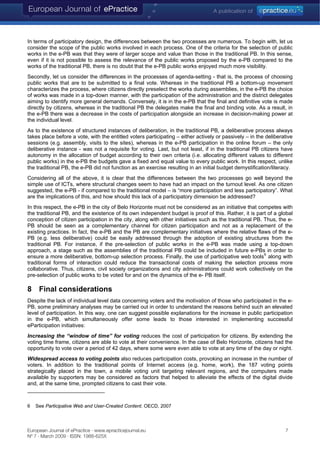 Beyond Theory: e-Participatory Budgeting and its Promises for eParticipation