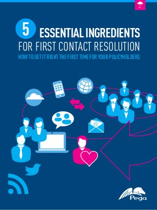 ESSENTIALINGREDIENTS
FOR FIRST CONTACT RESOLUTION
5
HOWTOGETITRIGHTTHEFIRSTTIMEFORYOURPOLICYHOLDERS
 