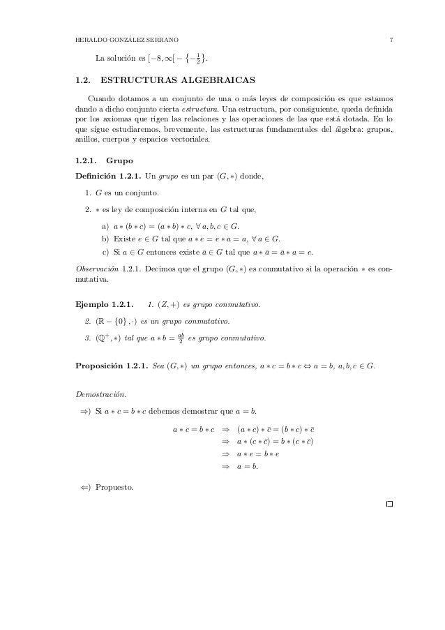 5 Estructuras Algebraicas
