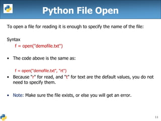 Python file handling | PPT