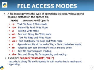 Python file handling