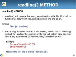 Python file handling | PPT