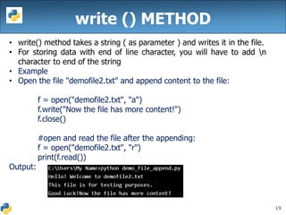 Python file handling | PPT