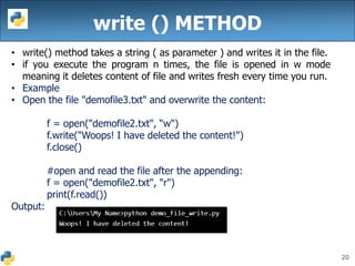 Python file handling | PPT