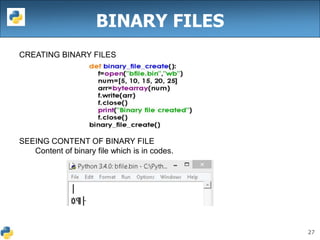 Python file handling | PPT