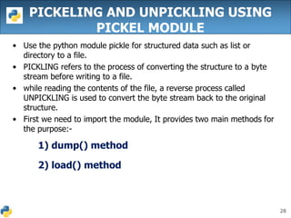 Python file handling | PPT