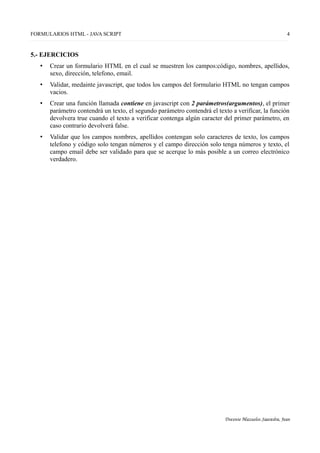 5 formularios - javascript | PDF