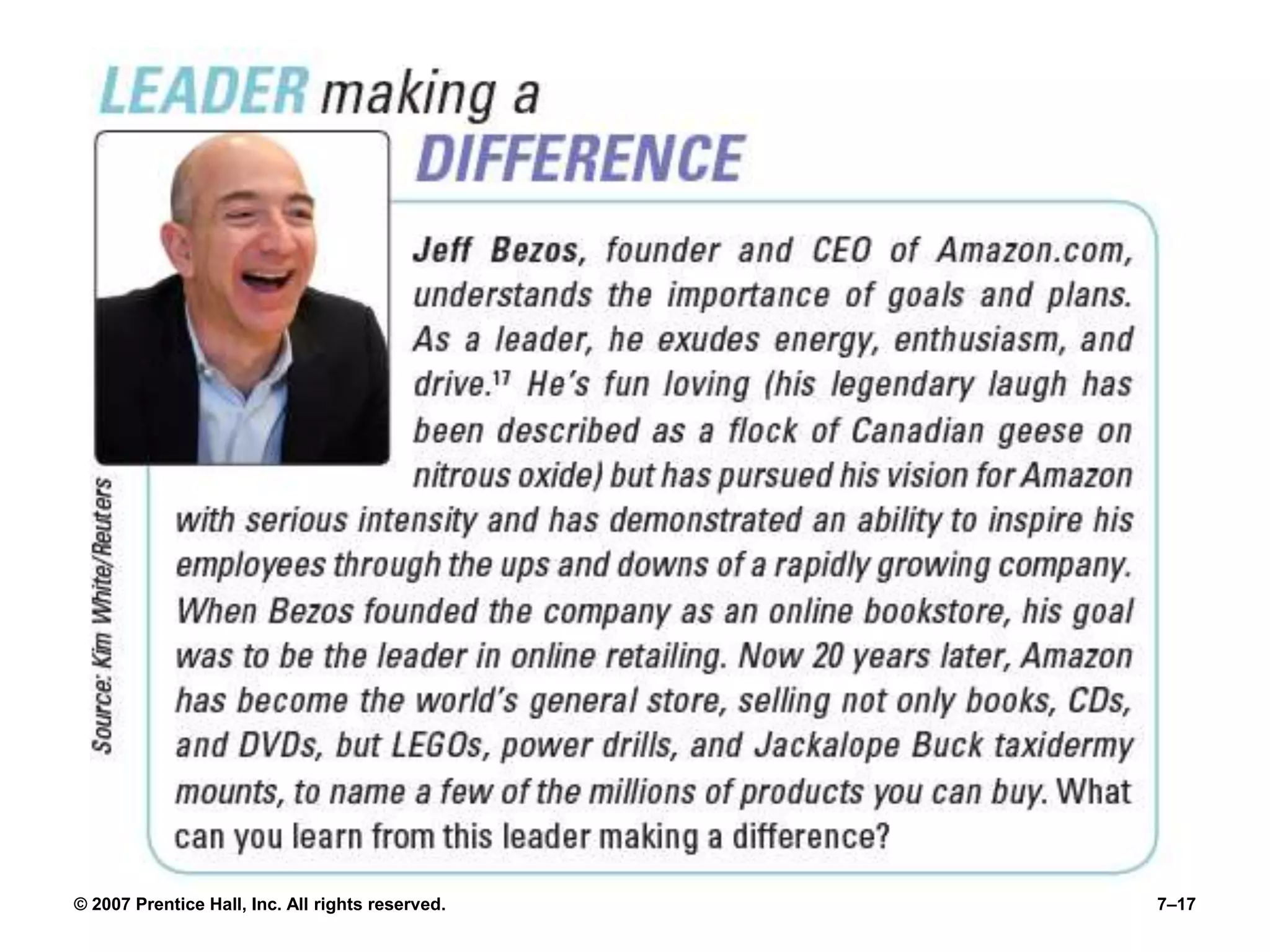 © 2007 Prentice Hall, Inc. All rights reserved. 7–17
 