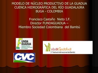 MODELO DE NÚCLEO PRODUCTIVO DE LA GUADUA
 CUENCA HIDROGRÁFICA DEL RÍO GUADALAJRA
            BUGA - COLOMBIA

         Francisco Castaño Nieto I.F.
          Director FUNDAGUADUA –
   Miembro Sociedad Colombiana del Bambú
 