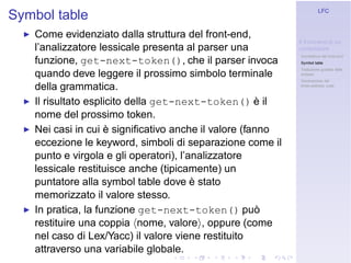 Linguaggi Formali e Compilazione: Frontend