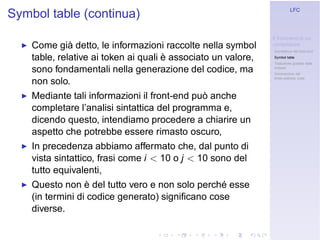 Linguaggi Formali e Compilazione: Frontend