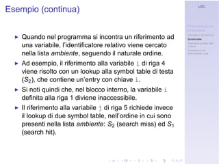 Linguaggi Formali e Compilazione: Frontend