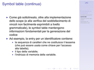 Linguaggi Formali e Compilazione: Frontend