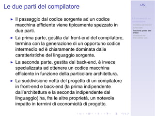 Linguaggi Formali e Compilazione: Frontend