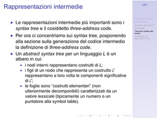 Linguaggi Formali e Compilazione: Frontend
