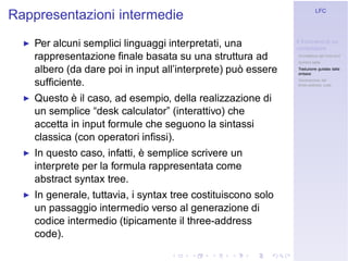 Linguaggi Formali e Compilazione: Frontend