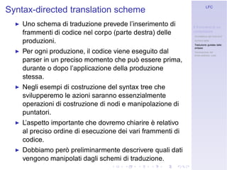 Linguaggi Formali e Compilazione: Frontend