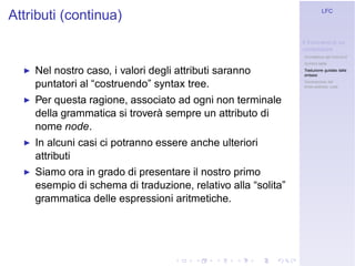 Linguaggi Formali e Compilazione: Frontend