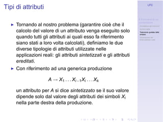 Linguaggi Formali e Compilazione: Frontend