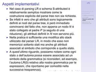Linguaggi Formali e Compilazione: Frontend